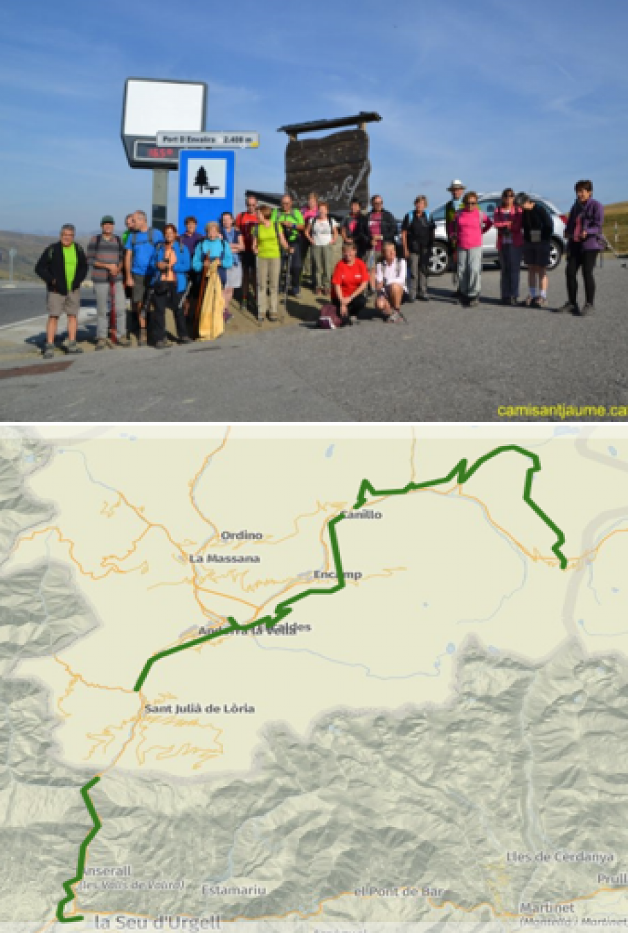 Camí d&#039;Andorra - La Seu d&#039;Urgell, 59,70 km.