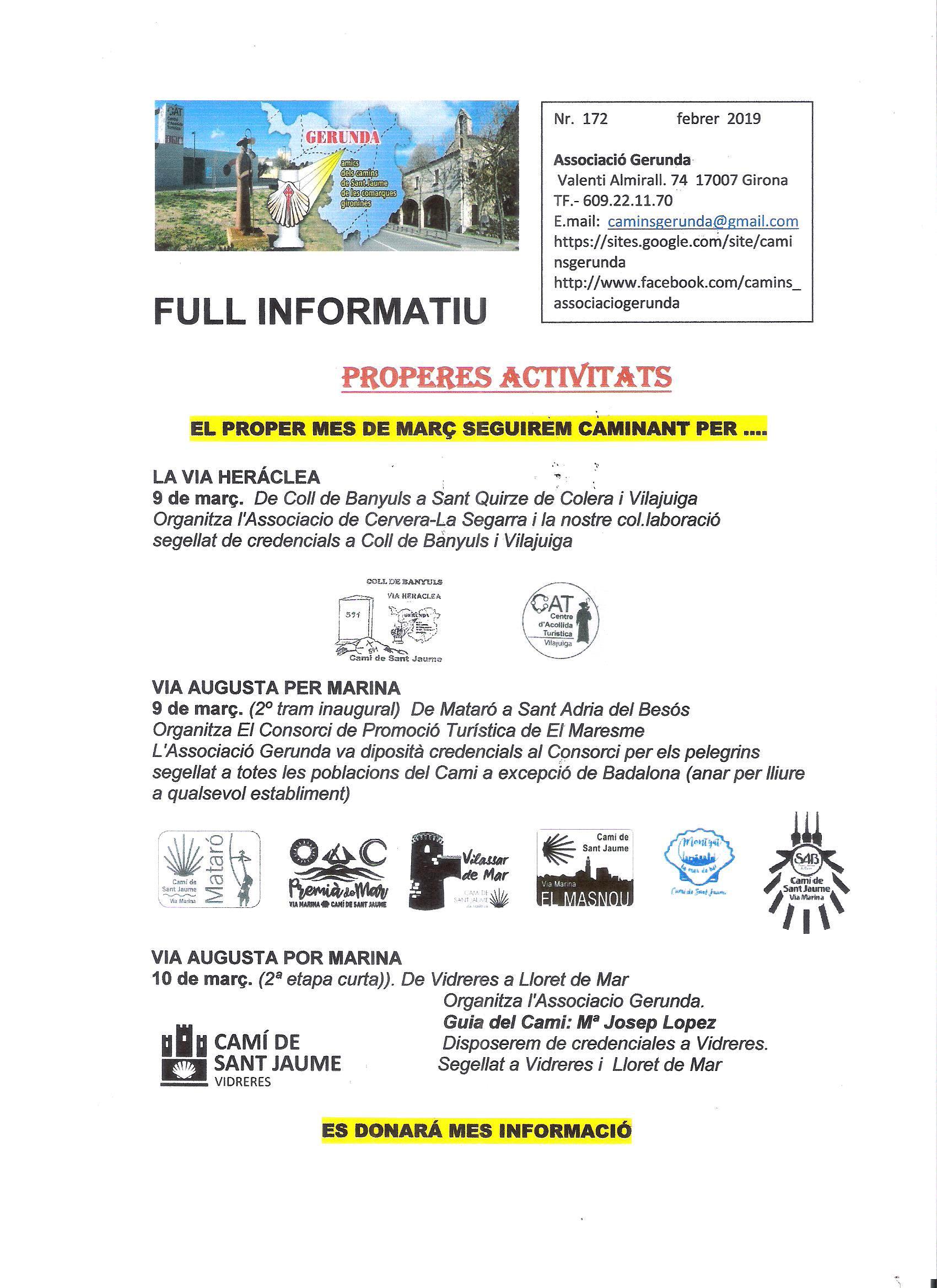 Full informatiu nr. 172