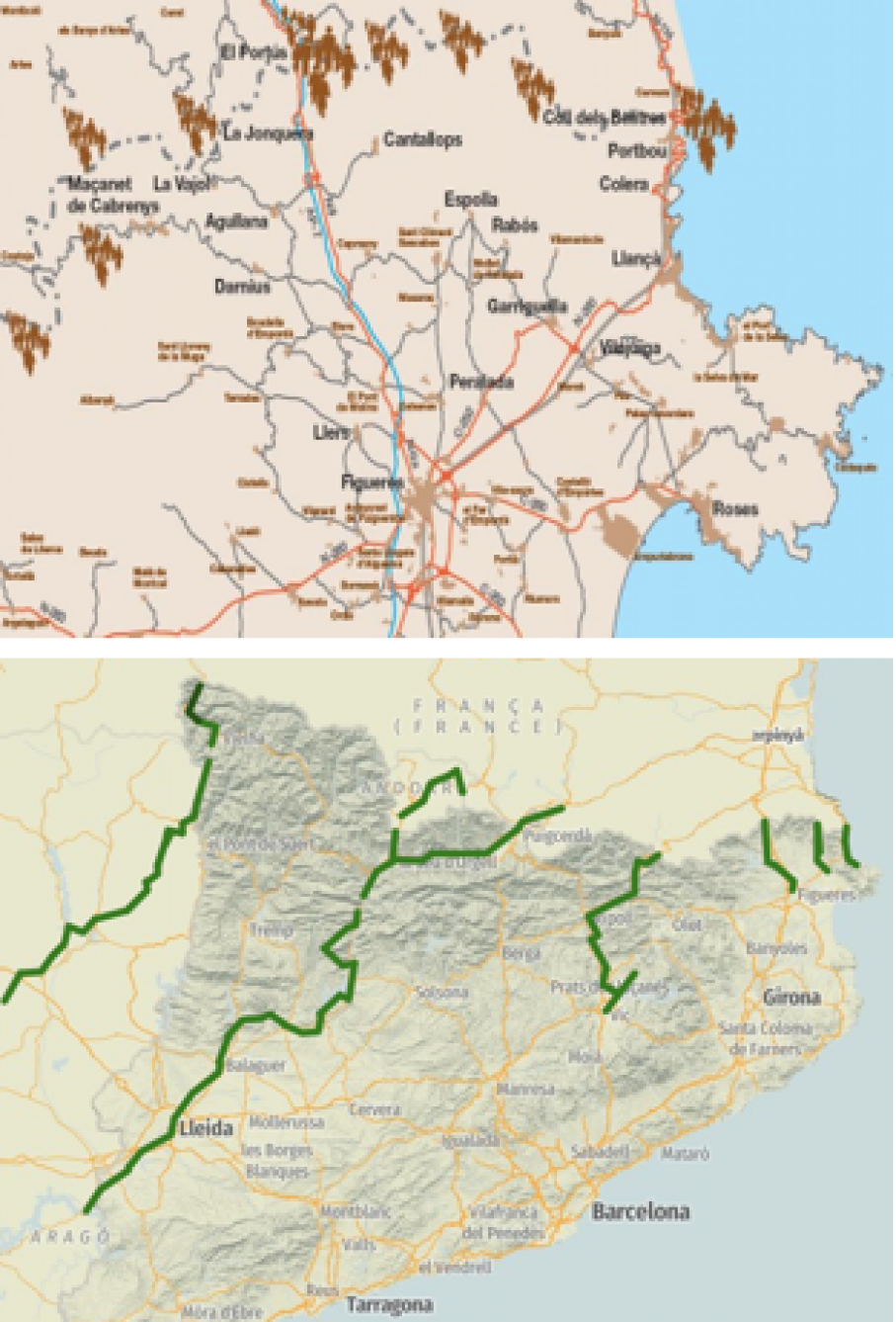 Passos fronterers, 777 km.