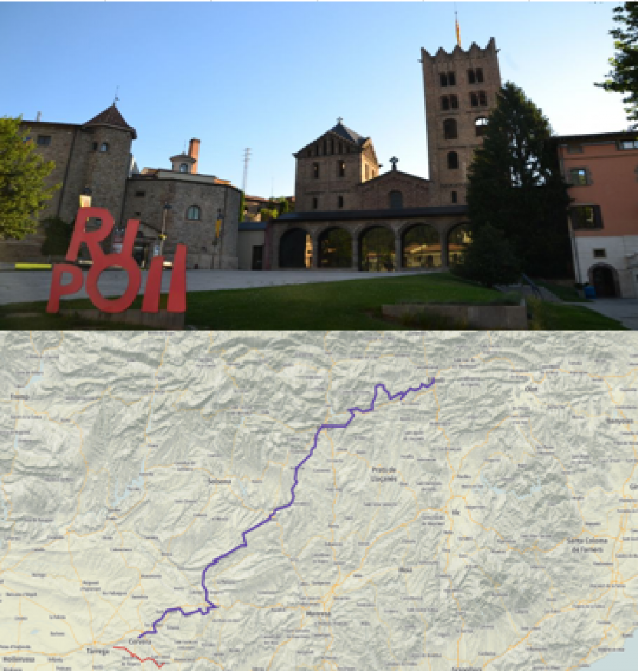Camí Ripoll - Berga - Cervera, 183,32 km.
